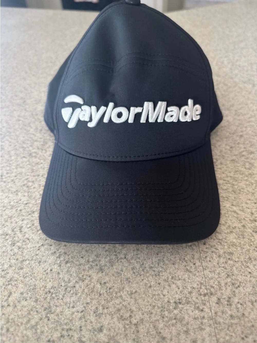 TaylorMade Black Cap with White Embroidered Logo